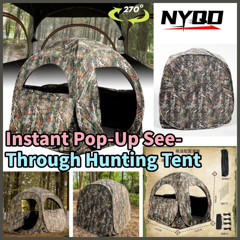 Hunting And Camping In Forest - Namiot kempingowy typu pop-up, leśna kryjówka,