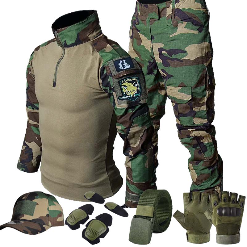 Hunting Outdoor Pants - Taktyczny Zestaw Uniformu Cargo w Kolorze