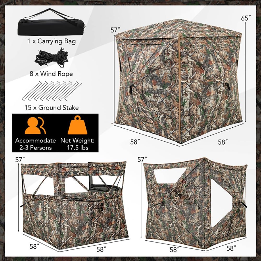 Outdoor Hunting Blinds - 5-w-1 Odłączana budka myśliwska dla 2-3