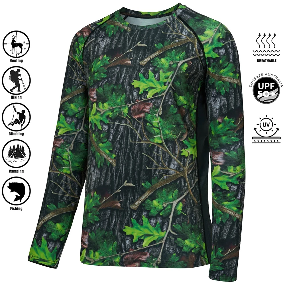 Hunting And Camping In Forest - ﻿ ﻿ Koszulka myśliwska w kamuflażu,